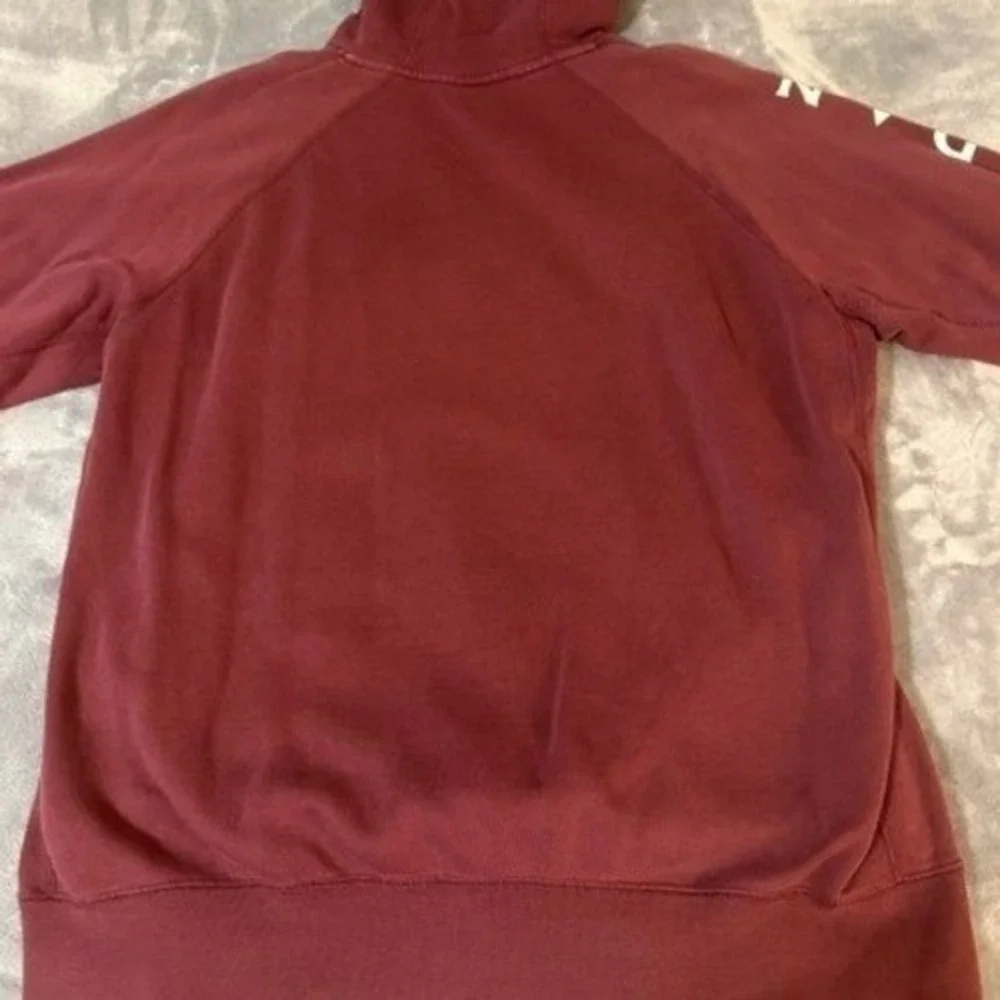 Jordan Air Mens XXL Fleece Hoodie Burgundy Maroon Raglan Graphic Logo Sweatshirt